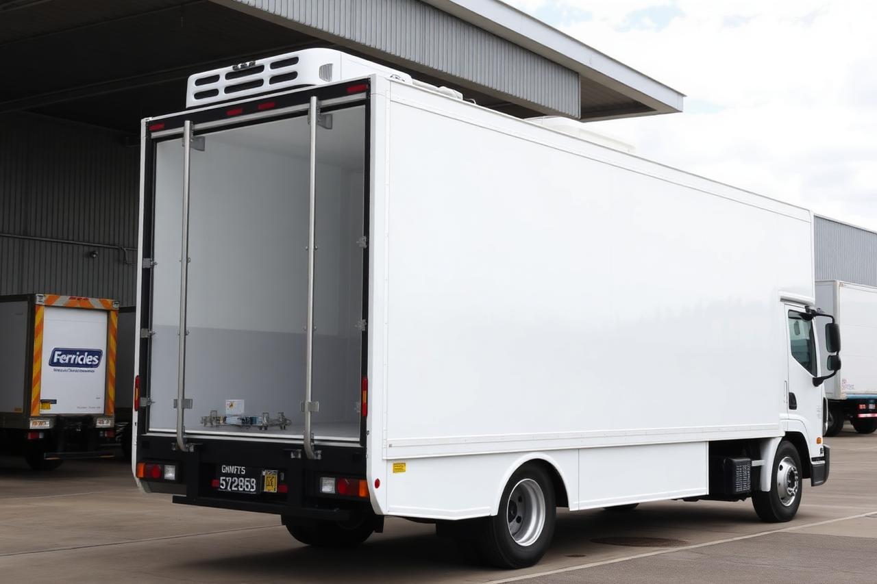 Refrigerated rigid truck with insulated body