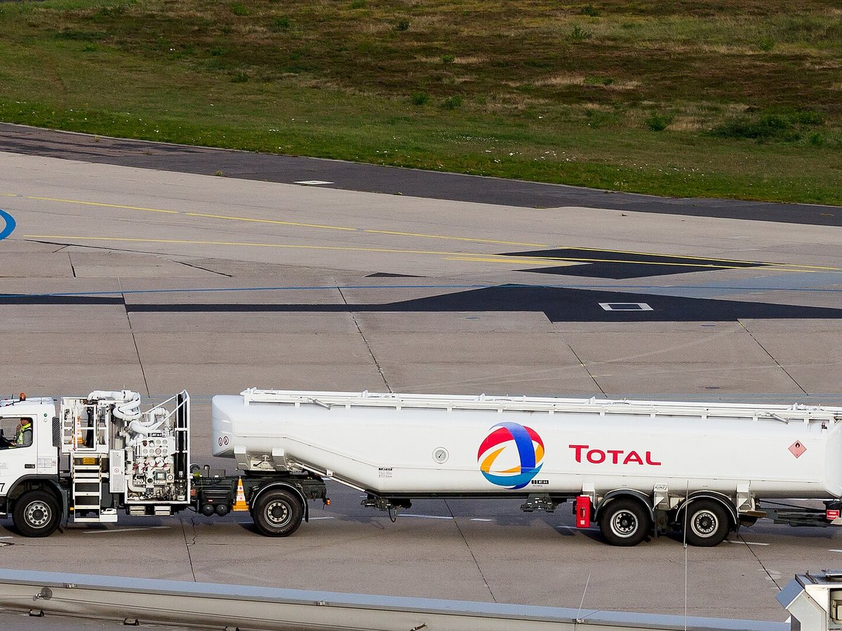 Airport tank truck of Total at Cologne Bonn Airport-0365